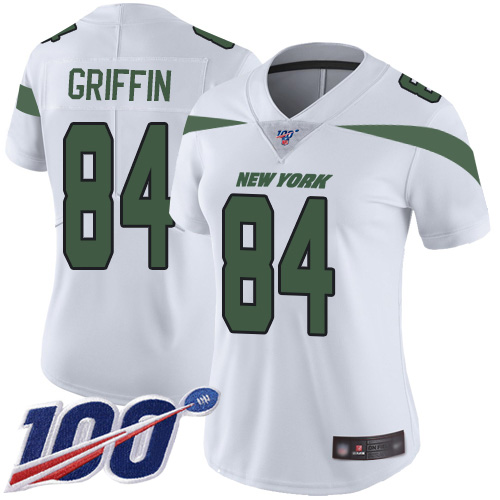 New York Jets Limited White Women Ryan Griffin Road Jersey NFL Football 84 100th Season Vapor Untouchable